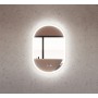 Oval 01 Led Mirror With Brushed Gold Framed 600 * 900